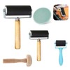 Brayer Roller for Crafts, 3 PCS Rubber Brayer Roller, Ink