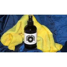 Pristine Platters Record Cleaning Cleaner Kit, 8oz, Yellow Microfiber Cloth