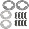 Caltric 2 Front Rear Brake Disc Rotor W/ Pads for