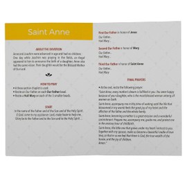 Kit de oración devocional de Santa Ana | Cuentas de cristal azul huevo de Robin | Incluye instrucciones e información | Gran regalo católico para primera comunión y confirmación | Hecho en Italia