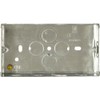 Eagle Two Gang Zinc Plated Metal Back Box. 47mm