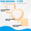10 Pack Silicone Foam Dressing with Border, 3x3 Inch Bandage