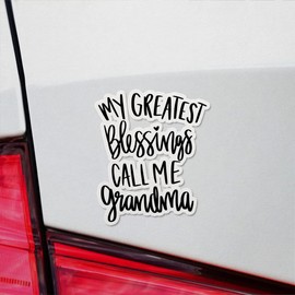 Vinyl Stickers Decals Of My Greatest Blessings Call Me Grandma - Waterproof - Apply On Any Smooth Surfaces Indoor Outdoor Bumper Tumbler Wall Laptop Phone Skateboard Cup Glasses Car Helmet Mug Door T