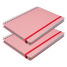 Printaform Libreta Profesional Arcoíris Pastel Universitaria 200h, 2 piezas, Raya, Salmón                                                             