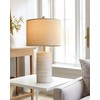 PoKat 23'' Bedside Table Lamp for Bedroom Nightstand - Ceramic