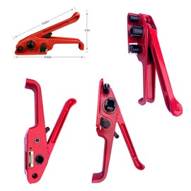 NVOYAJUAN Packaging 5/8”x 0.035"x1000' Polyester (PET) Strapping Kit,1380 Lbs Heavy Duty Pallet Banding Tensioner Tool Sealer Water and Rust Resistance Poly Strapping