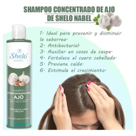 Shampoo Adiós Caspa + Ajo 100% Eficaz / Sheló Nabel + Regalo