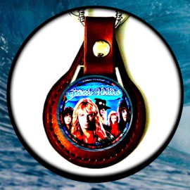 GREAT WHITE 🇺🇸 ONCE BITTEN TWICE SHY 🎸TWO LEATHER KEYCHAINS 🇺🇸