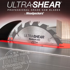 Ultra-Shear Thick Stock Table Saw Rip Blade, 10 Inch, 20T, 5/8" Arbor, 1/8" Full Kerf, USA Made, Optimized for Ripping Thick Stock - US1020RIPFK