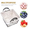 TOVINANNA Bread Serving Basket Liner Iron Wire Storage Basket for