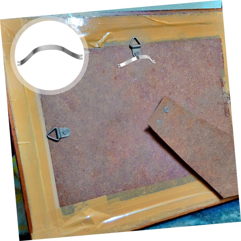 Alipis 100pcs Metal Spring Clips Frame Backing Plate for Framing