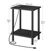 HOOBRO Side Table with Charging Station, End Tables with USB