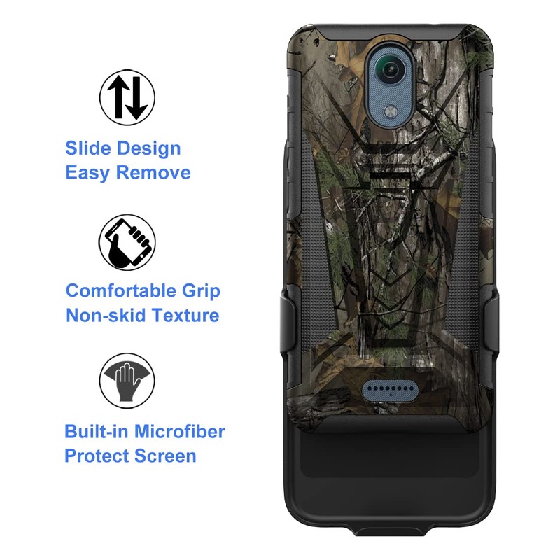 Ailiber Compatible with AT&T Calypso(U318AA)/Cricket Vision 3 Case Holster with