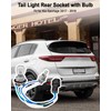 AUGREX Tail Light Lamp Rear Socket and Wire Harness w/Bulb
