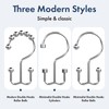 Bathway Shower Curtain Hooks Chrome Shower Curtain Rings, 12 Pcs