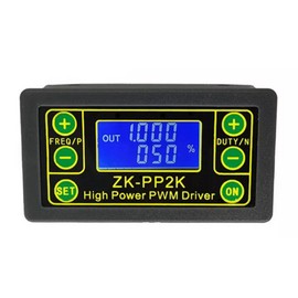 ZK-PP2K Signal Generator, 1Hz~150KHz Pulse Frequency Generator 8A Driver Module LCD Pulse Frequency Cycle Module 3.3V-30V