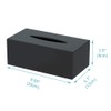 HIIMIEI Acrylic Tissue Box Cover Black Tissue Holder Napkin Dispenser