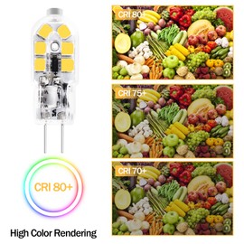 KUNKA KUNKA T3 G4 LED Birne -Bi-Pin Sockel JC T3 Halogen Glhbirne- 20W ?quivalent, 360, Kein Flackern, Stiftsockellampe Glhbirnen 12V AC/DC MR11 G4/GU4/GZ4 Bi-Pin Sockel (Warmwei? 3000K, 8er-Set)