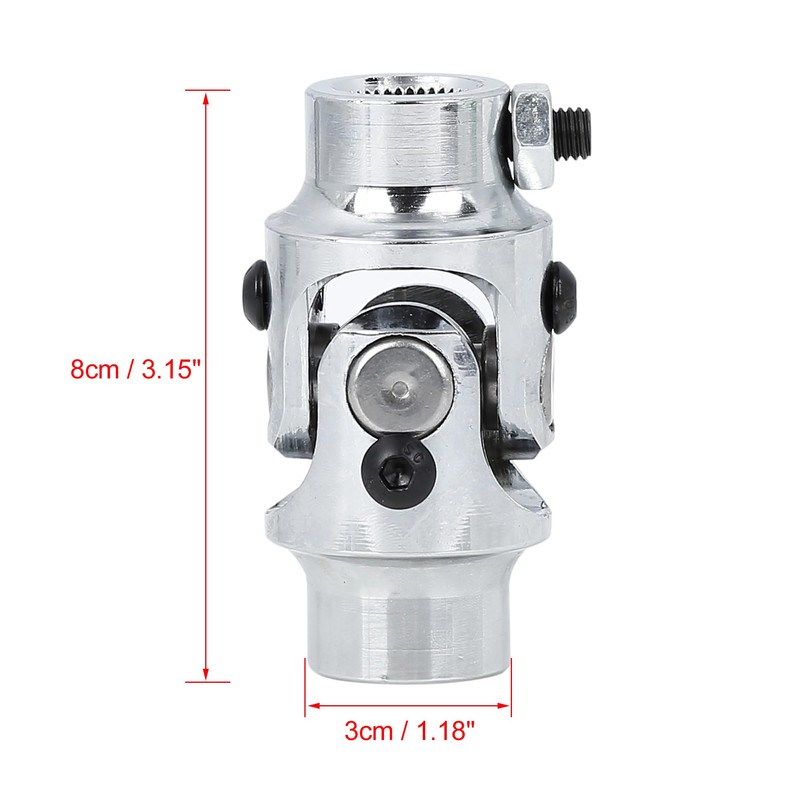 X AUTOHAUX 3/4" Round Smooth X 3/4"-36 Spline Chrome Universal