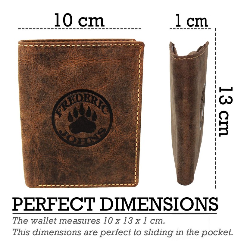 Frédéric & Johns ® Men's Leather Wallet with RFID Protection,