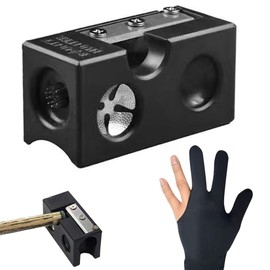 Xiciki 8 in 1 Billiard Cue Tip Shaper, Pool Cue Tip Shaper, Pool Cue Stick Accessories, Multifunctional Cue Repair Kit for Replacement and Shaping Cue Tips with a Three-Finger Billiard Gloves