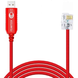 Feanteek APC Serial Cable 940-0144b USB to RJ12 Console Cable for APC Meter and Switch PDU AP78xx,AP79xx,AP86xx,AP88xx,AP89xx (1.8 Meters)