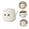 Levemolo Cute Small Desktop Trash Can with Lid Creative Mini
