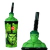 The Hulk 3D Figurine Plastic Tumbler Beaker with Flexi Straw