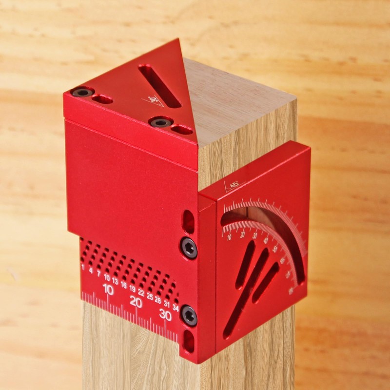 FTtool 6 in 1 3D Multi-Angle Measuring Ruler, Center Gauge,