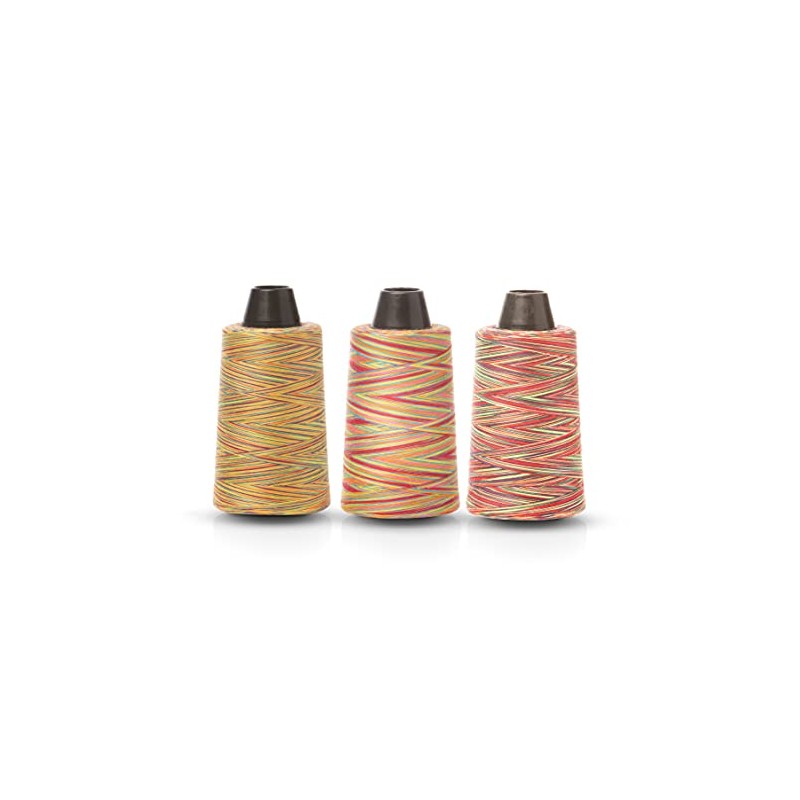 Realm Multi Coloured, Rainbow, Overlocking Sewing Machine Polyester Thread 3000
