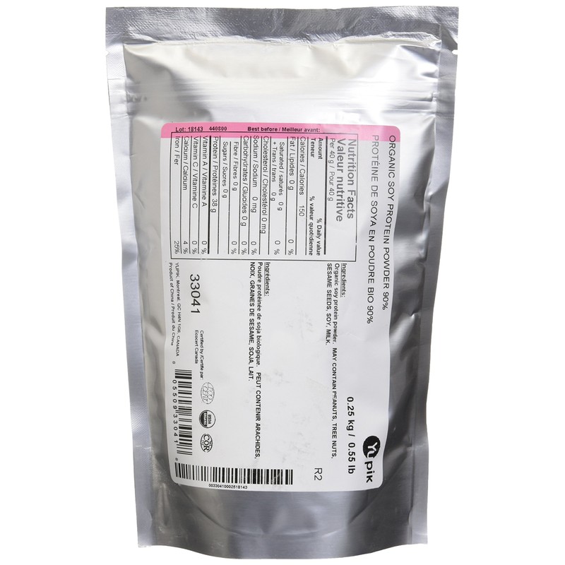 Yupik Organic Soy Protein Powder 90% Superfood, Non-GMO, Vegan, Gluten-Free,