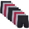 Gildan Men's Underwear Covered Waistband Boxer Briefs, Multipack, Black/Garnet/Graphite (10-Pack),