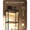 Display Shelf with Light, 5-Tier Shelf Lamp, Corner Floor Lamp