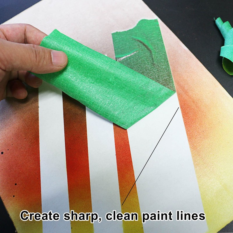 Green Masking Tape Decorative Writable Green Painters Tape for Arts