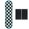 Krown Snowskate 9" x 32" Checker Cyan Blue Snow Skate