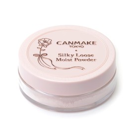 Canmake Silky Loose Moist Powder P01 Luster Pink, 6.0 g Loose Powder, Moisturizing, Soap-off, Pearl Included