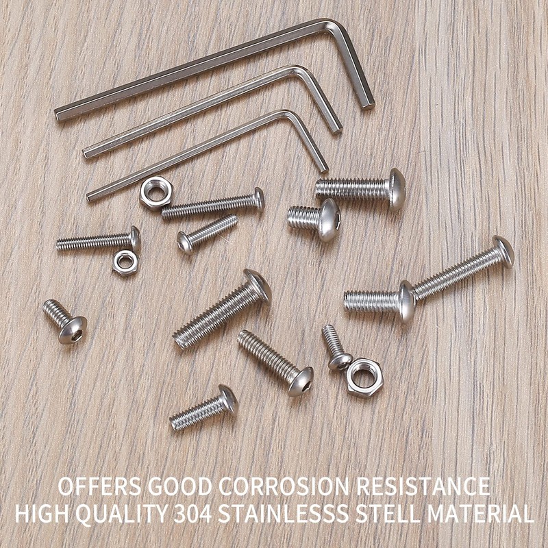 520 Pcs Nuts and Bolts Set, M3 M4 M5 Stainless
