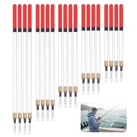 Siliget 20 Pcs Fishing Floats Set, Waggler Floats Fishing Tackle Accessories, 5 Size Straight Insert Fishing Floats Coarse for Fishing in Stillwater and Running Water