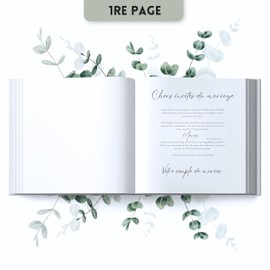 MAVANTO Wedding Guest Book with Questions to Fill In (French) – High Quality Wedding Guest Book for Unforgettable Memories