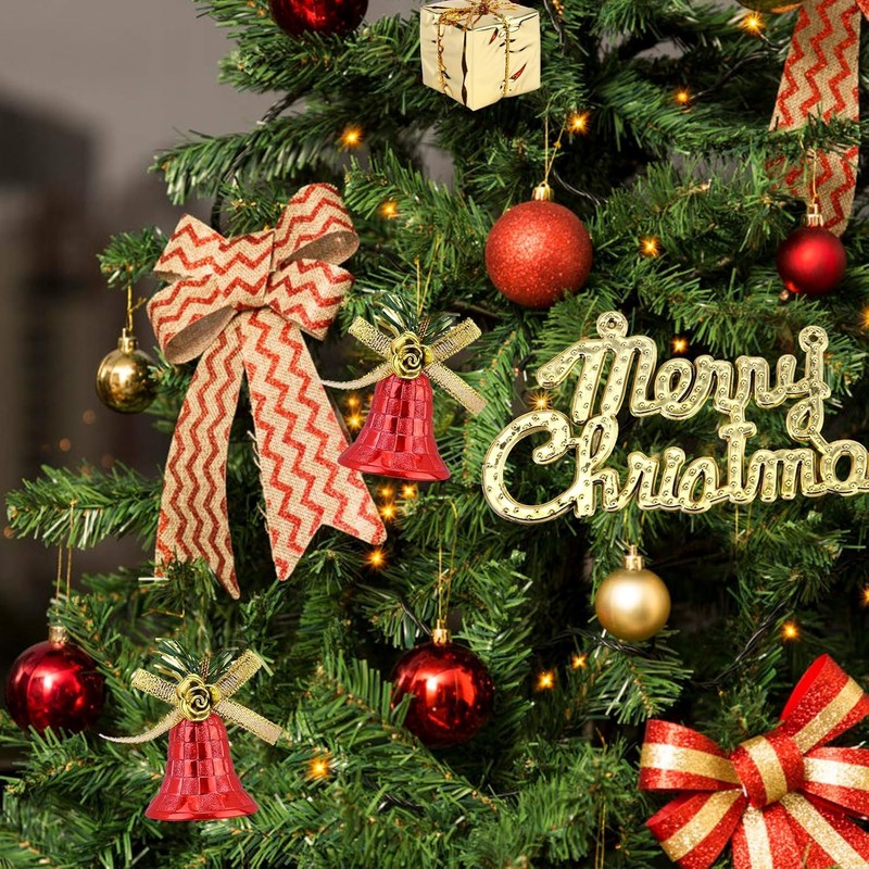 Christmas Tree Ornaments, 32 Pieces, 25mm, Red Shiny and Matte,