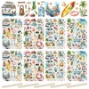 WANDIC 16 Sheets Rub On Transfer Sticker, Summer Beach Stickers