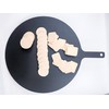 SWEIBIAI Black Pizza Board 20”X16” Round Pizza Cutting Board Pizza