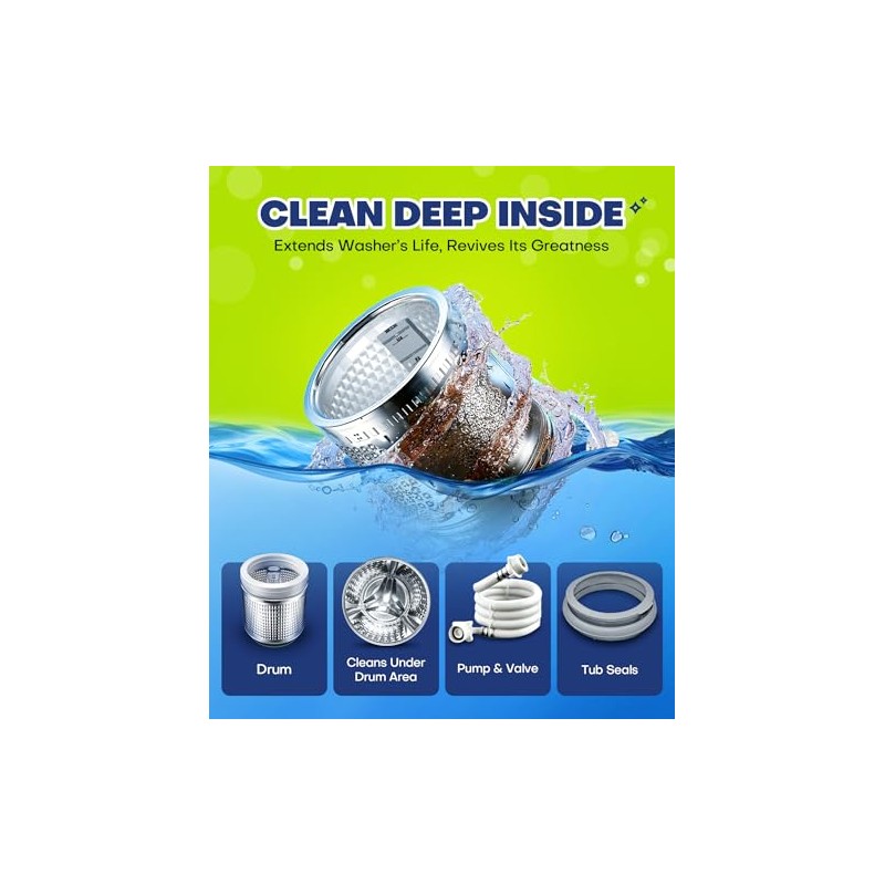 Caspeak 5X Power Deep Cleaning Washing Machine Cleaner Tablets