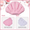 3 Pieces Inflatable Bath Pillow with Suction Cups, Terry Cloth
