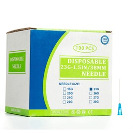 23G x 1.5 inch (0.60 x 38mm), stainless steel Dispensing Accessories, 100 pcs (23G)