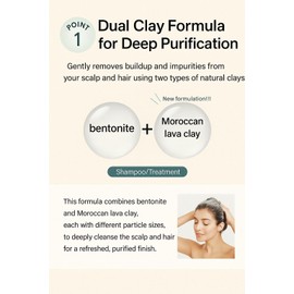 CLAYGE Shampoo & Conditioner Refill Set, Clay-Based Moisture Hair Treatment, 13.5 fl oz / 400ml Each, 2-Pack Eco-Friendly Pouches, Made in Japan