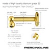 PIERCINGLINE Titanium Labret Stud Internal Thread | 3 Balls |
