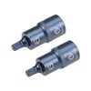 TOP-VIGOR 2Pcs Hex Bit Socket, 1/2" Drive x H6 (6mm)
