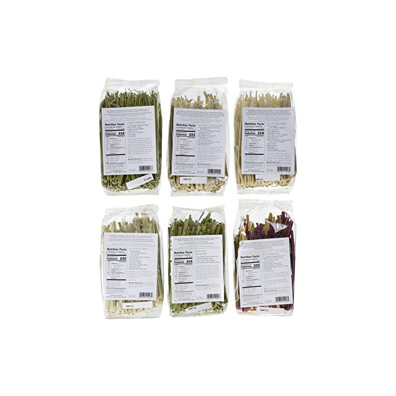 Pasta Deliziosa! Handcrafted Pasta Variety Pack, All Flavors, 12 Ounce