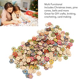 Botones Decorativos de Madera, Diseño Floral Retro, 300 Piezas, 20 mm, para Manualidades, Costura, Decoración